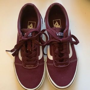 Maroon size 1 boys Vans